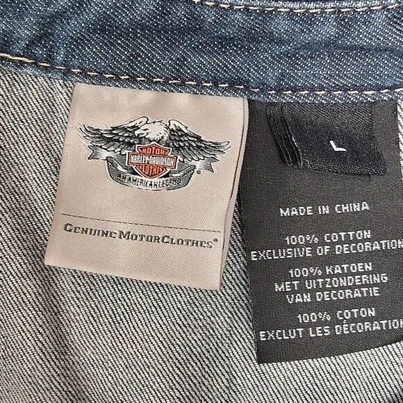 Denim Harley Davidson Western Shirt - Picture 5 of 12